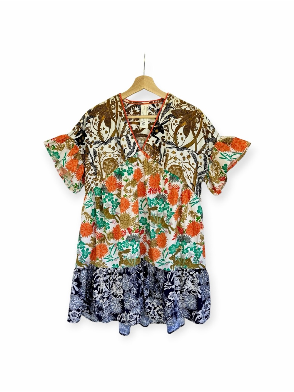 Cally Conway for Anthropologie Flannel Wildwood Print Dress size XS Petite